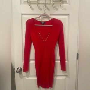 Hera Collection Red Long Sleeve Dress